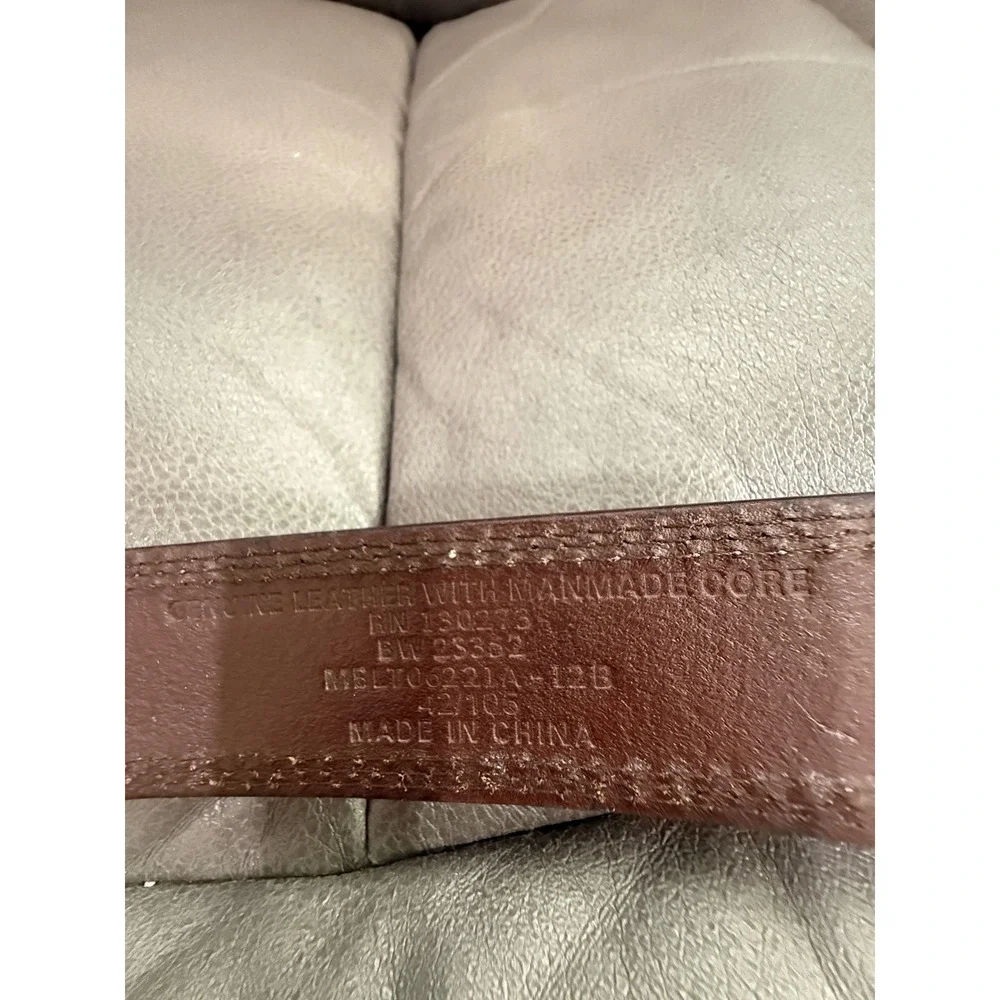 Wrangler Mens Tan‎ Brown Genuine Leather Belt Stitched Size 42 BW25352